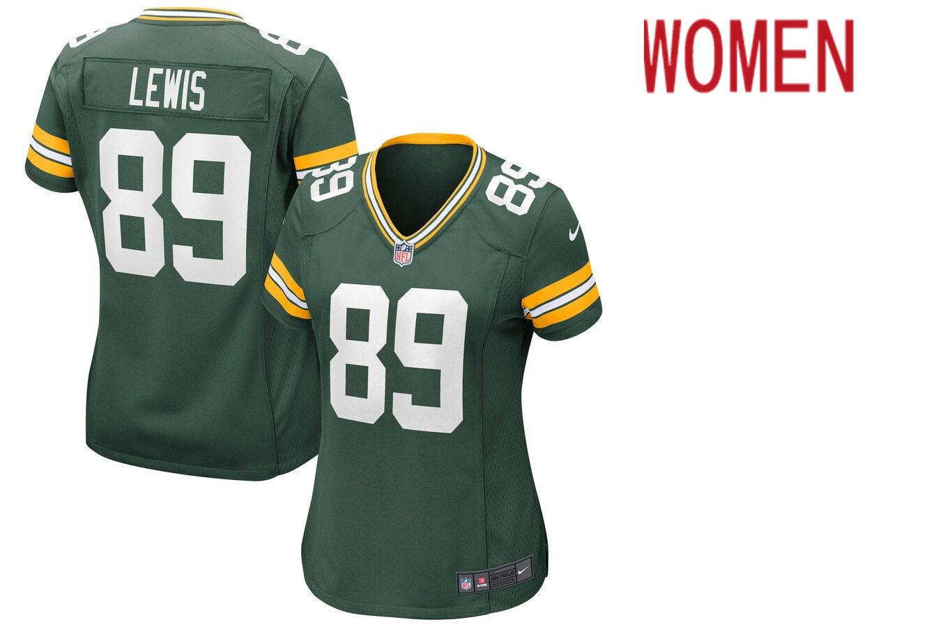 Women Green Bay Packers #89 Marcedes Lewis Nike Green Game NFL Jersey->women nfl jersey->Women Jersey